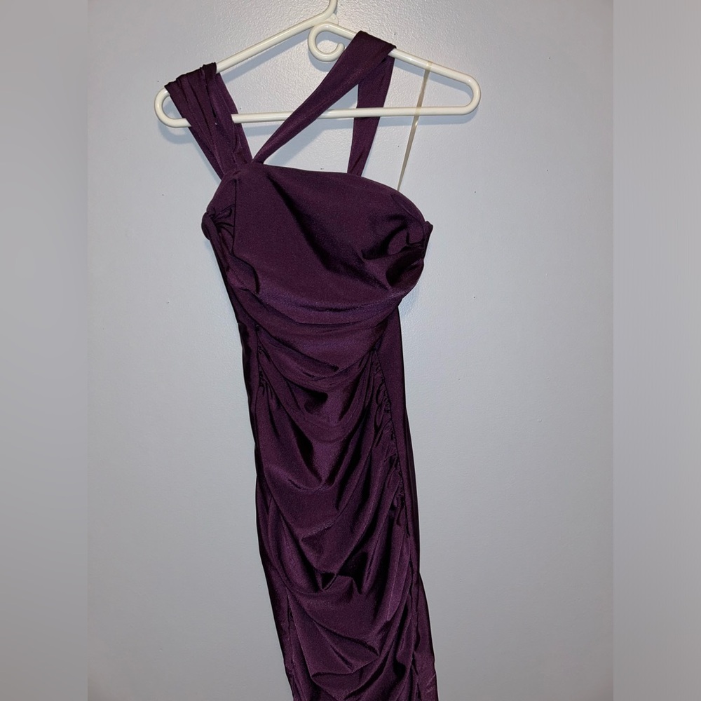 Beautiful tight purple dress!